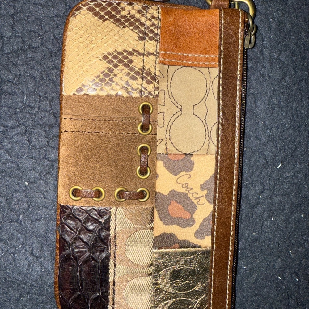 Coach Multicolor Patchwork Wristlet - image 1